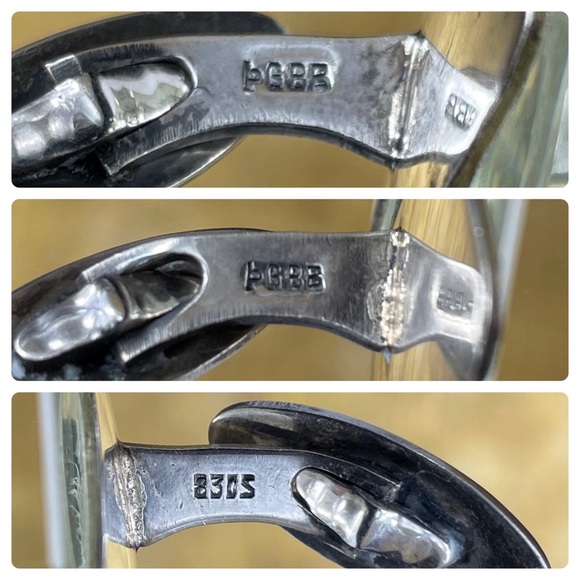 DANISH STERLING Godtfred B.Brøchner 830 Silver Vintage Articulated Modernist - Picture 4 of 11